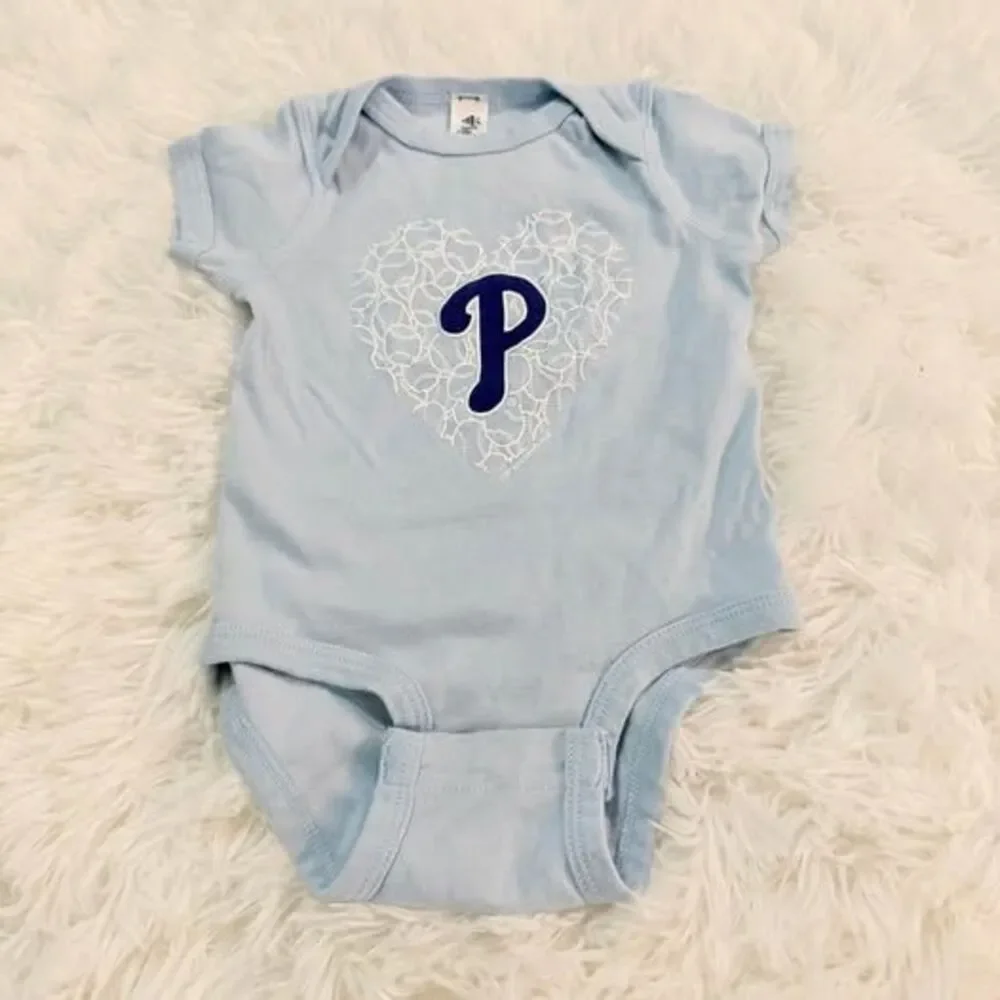 Philadelphia Phillies Baby Onesie 6M Blue Bodysuit
